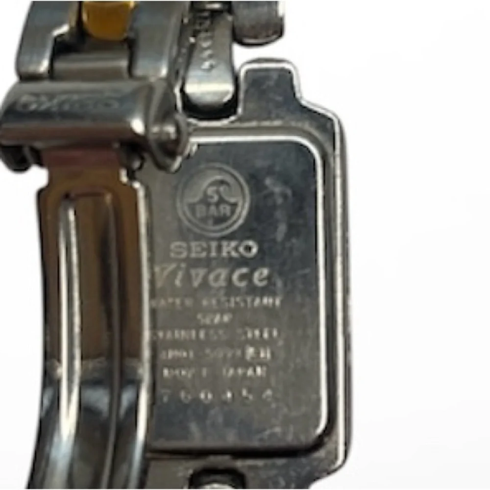 Vintage Seiko Vivace Two-Tone Tank Watch 4N01-5099